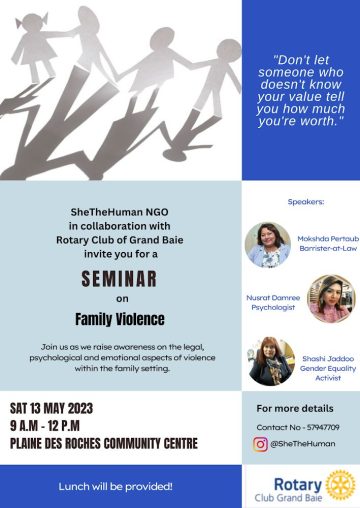 Campagne de Sensibilisation à la Violence Familiale : Aspects Juridiques, Psychologiques et Emotionnelles