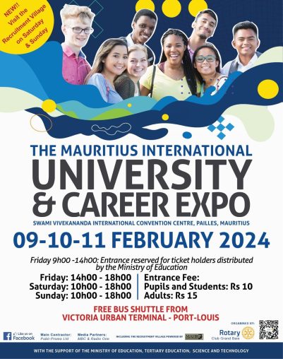 Salon International des Universités et des Carrières de L’Ile Maurice 09-11 Février 2024